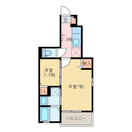 フォンターナの物件間取画像